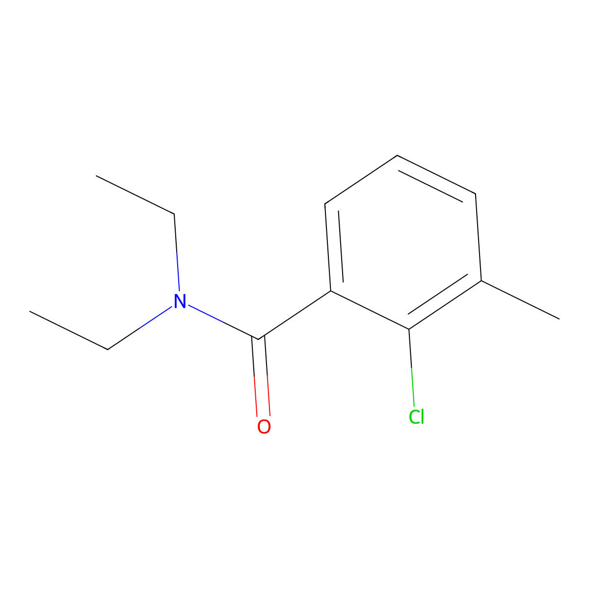 2-chloro-N,N-diethyl-3-methylbenzamide molecular structure, CAS 1071943-96-8
