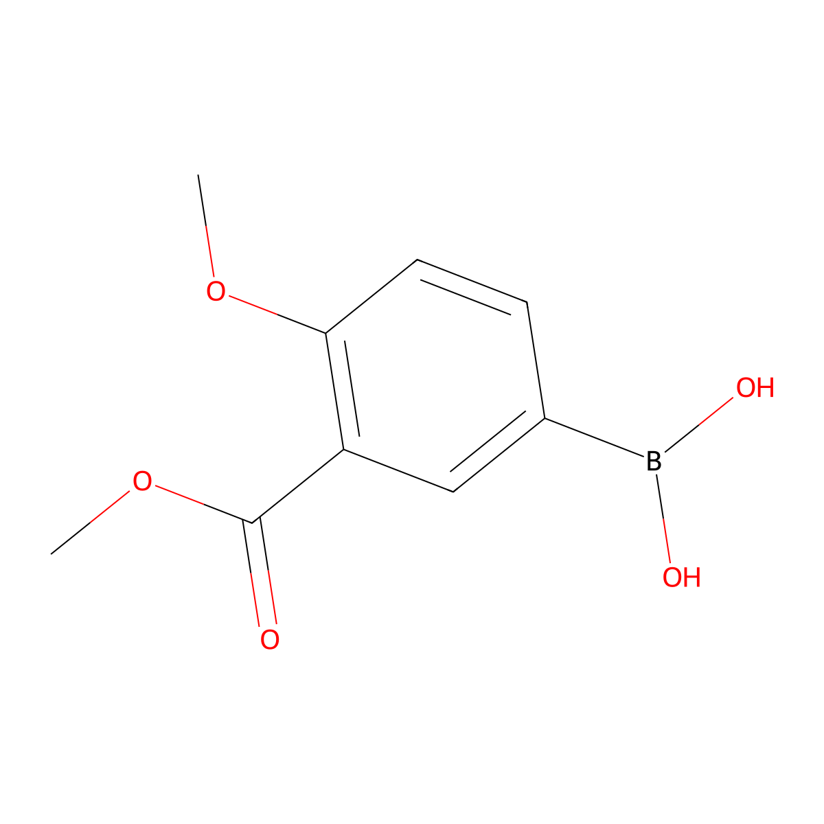 4-Methoxy-3-(methoxycarbonyl)phenylboronic acid molecular structure, CAS 1071958-96-7