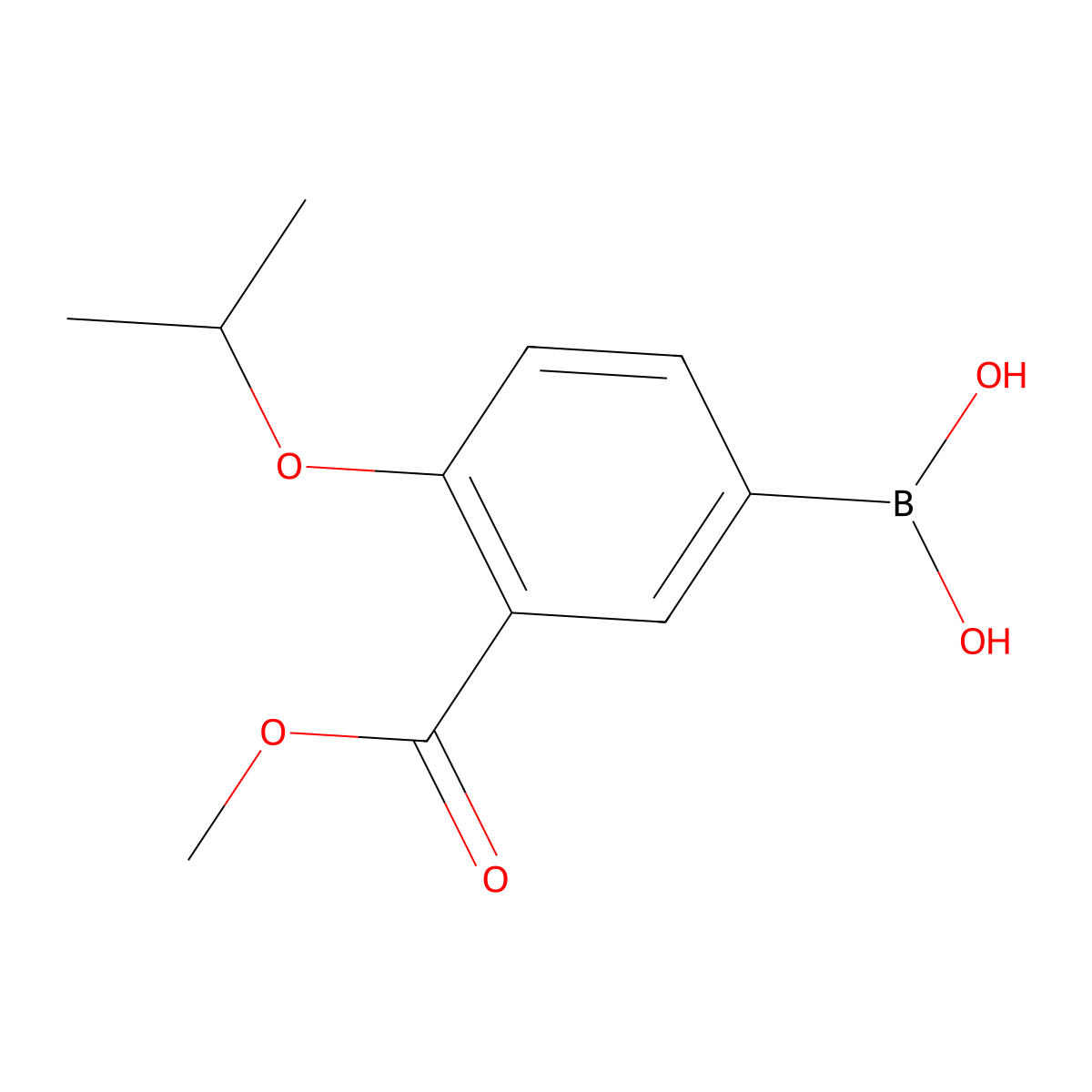 [3-(Methoxycarbonyl)-4-(propan-2-yloxy)phenyl]boronic acid molecular structure, CAS 1071958-97-8