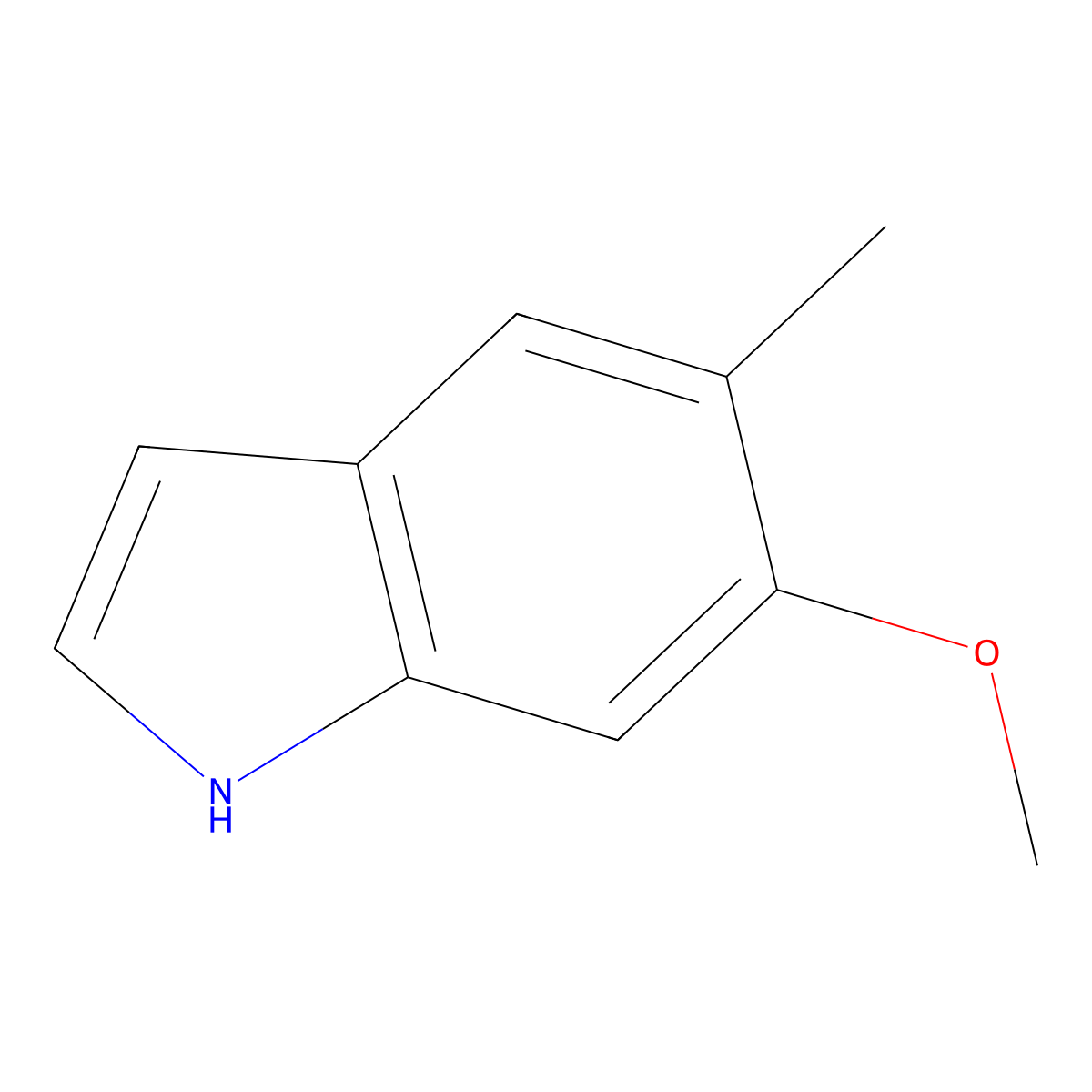 6-Methoxy-5-methyl-1H-indole molecular structure, CAS 1071973-95-9
