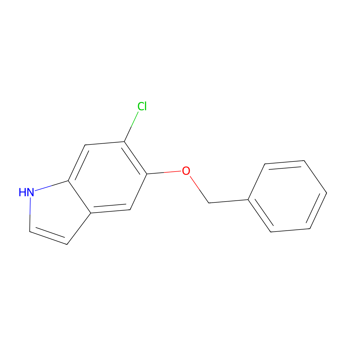 5-Benzyloxy-6-chloro-1H-indole molecular structure, CAS 1071973-98-2
