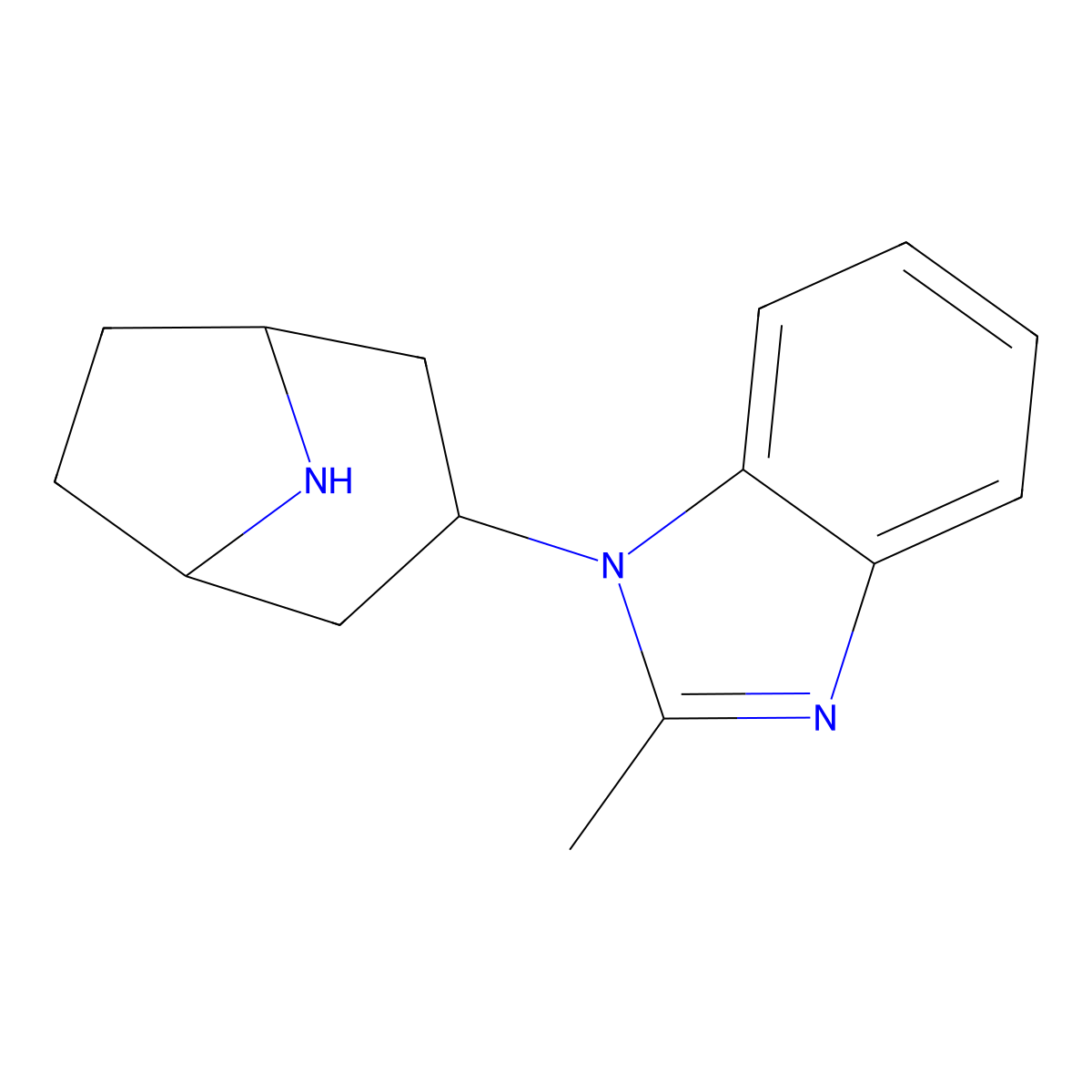 1-(8-Azabicyclo[3.2.1]oct-3-YL)-2-methyl-1H-benzimidazole molecular structure, CAS 1071993-26-4