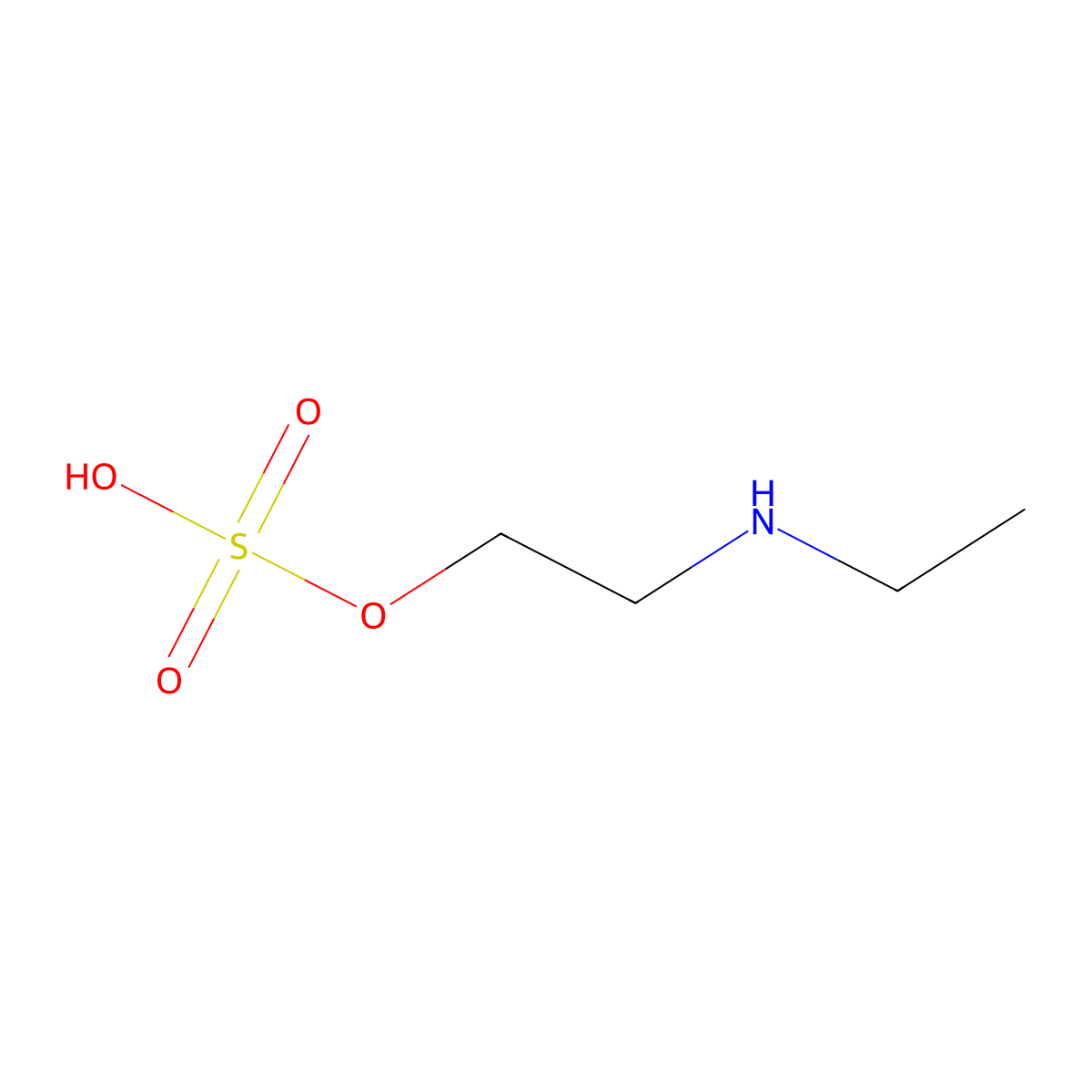 2-(Ethylamino)ethyl hydrogen sulfate molecular structure, CAS 1072-03-3