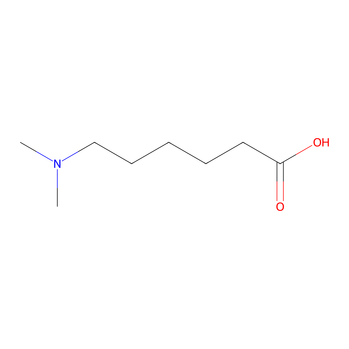 6-(Dimethylamino)hexanoic acid molecular structure, CAS 1072-09-9