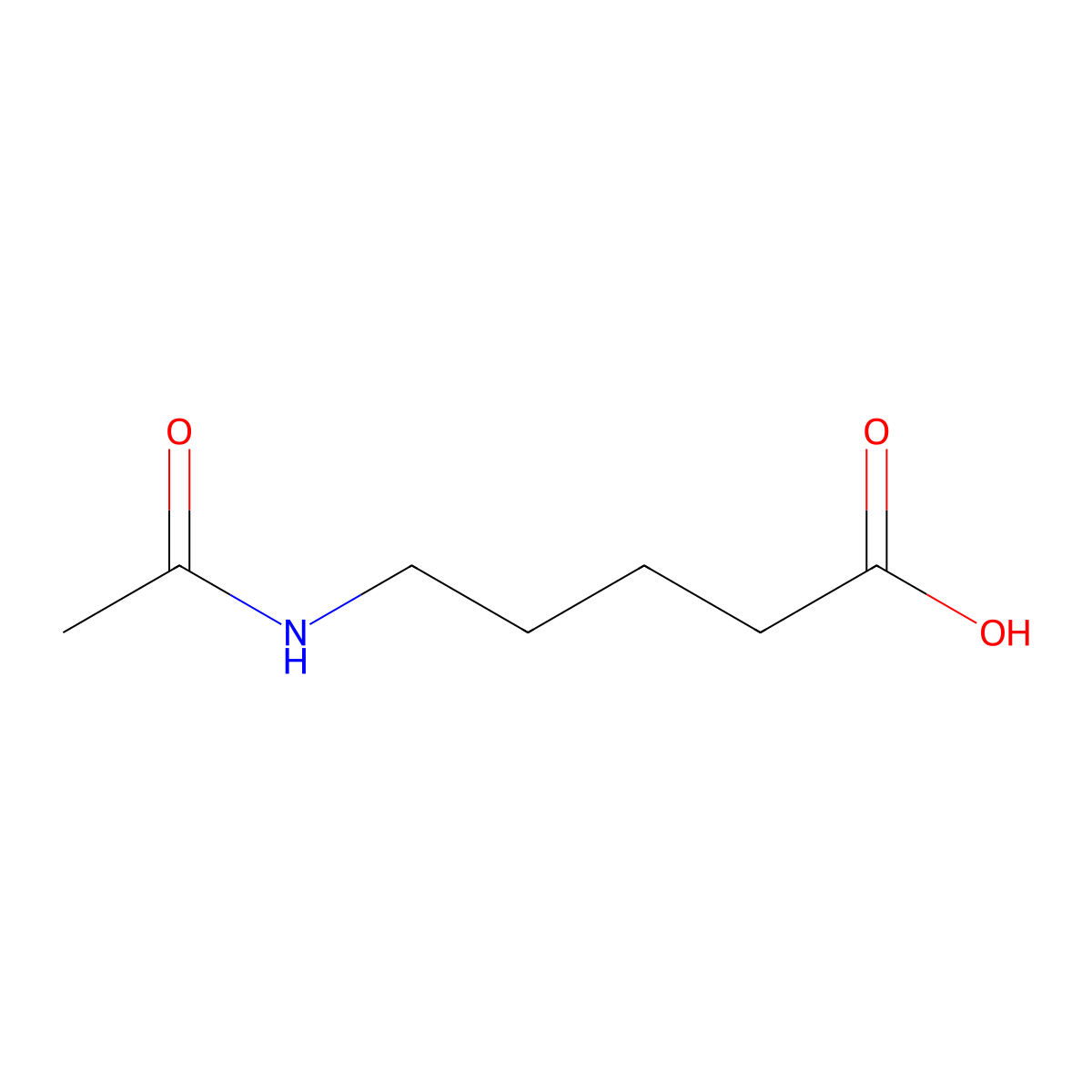 5-Acetamidopentanoic acid molecular structure, CAS 1072-10-2
