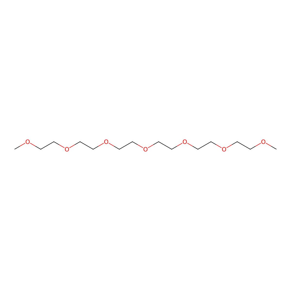 2,5,8,11,14,17,20-Heptaoxaheneicosane molecular structure, CAS 1072-40-8