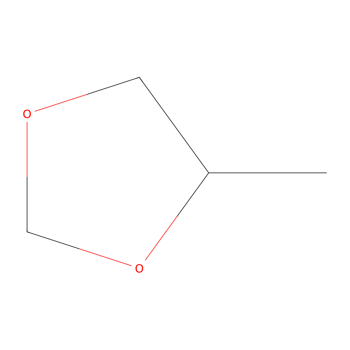 4-Methyl-1,3-dioxolane molecular structure, CAS 1072-47-5