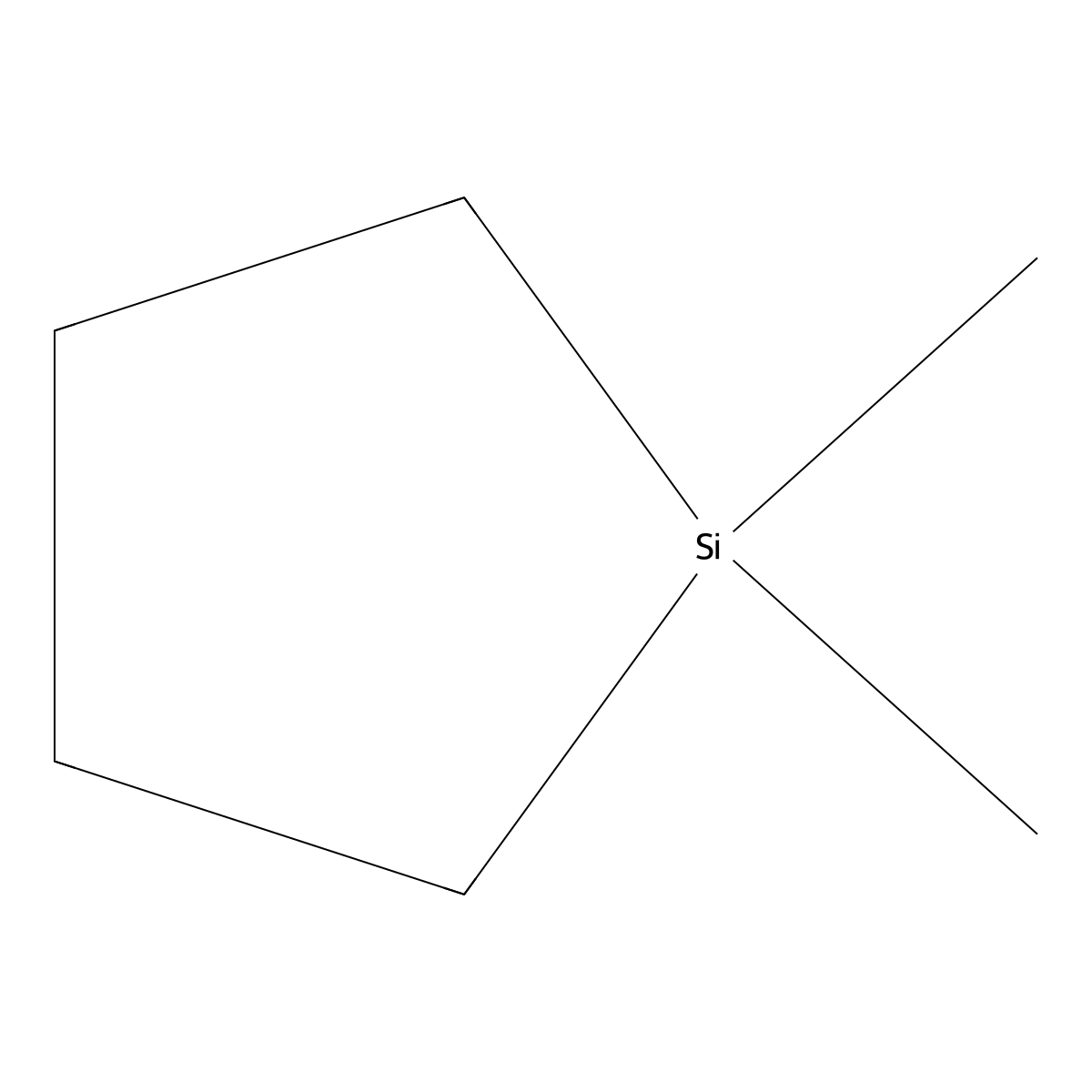 1,1-Dimethyl-1-silacyclopentane molecular structure, CAS 1072-54-4