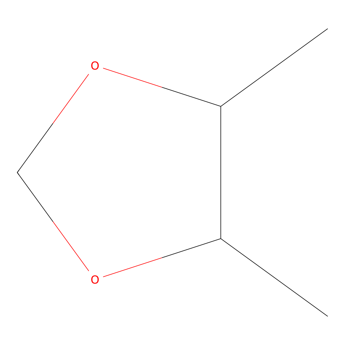 4,5-Dimethyl-1,3-dioxolane molecular structure, CAS 1072-57-7