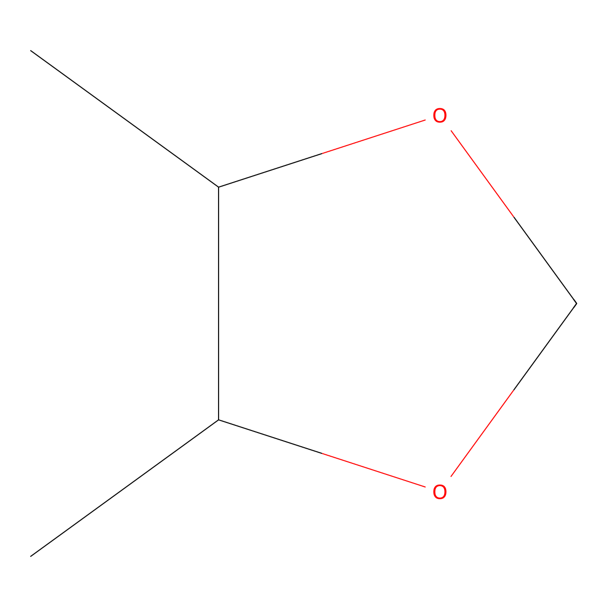 4,5-Dimethyl-1,3-dioxolane molecular structure, CAS 1072-57-7