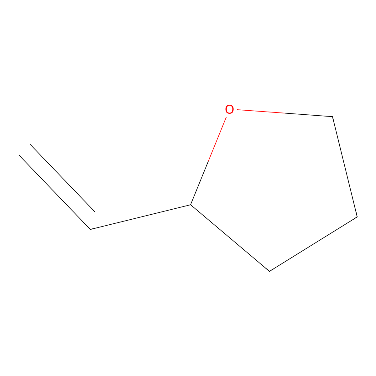 2-Ethenyloxolane molecular structure, CAS 1072-60-2