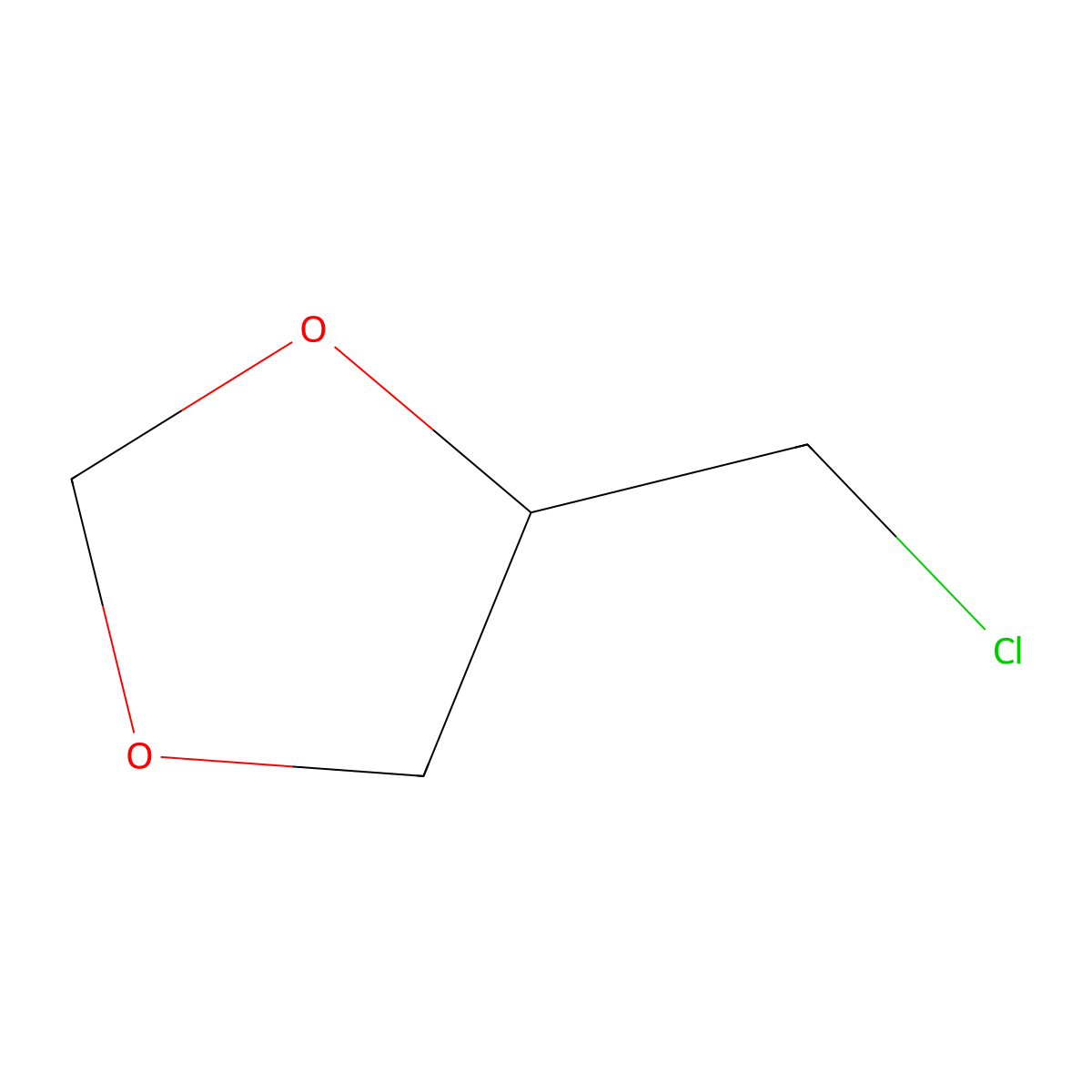4-(Chloromethyl)-1,3-dioxolane molecular structure, CAS 1072-61-3