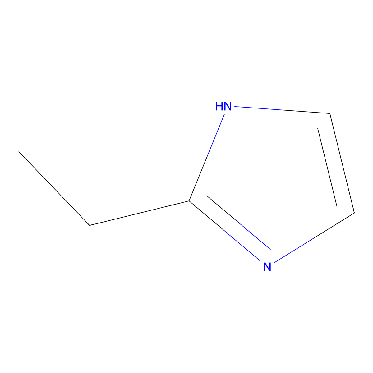 2-Ethylimidazole molecular structure, CAS 1072-62-4
