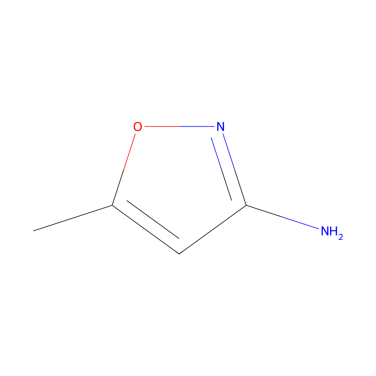 3-Amino-5-methylisoxazole molecular structure, CAS 1072-67-9