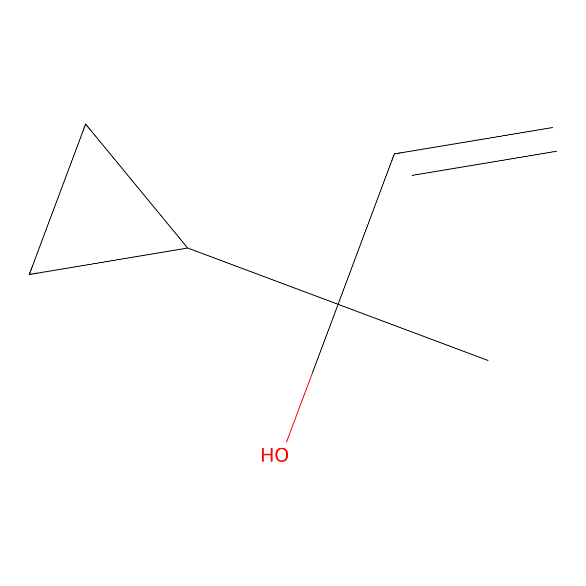 2-Cyclopropylbut-3-en-2-ol molecular structure, CAS 1072-76-0