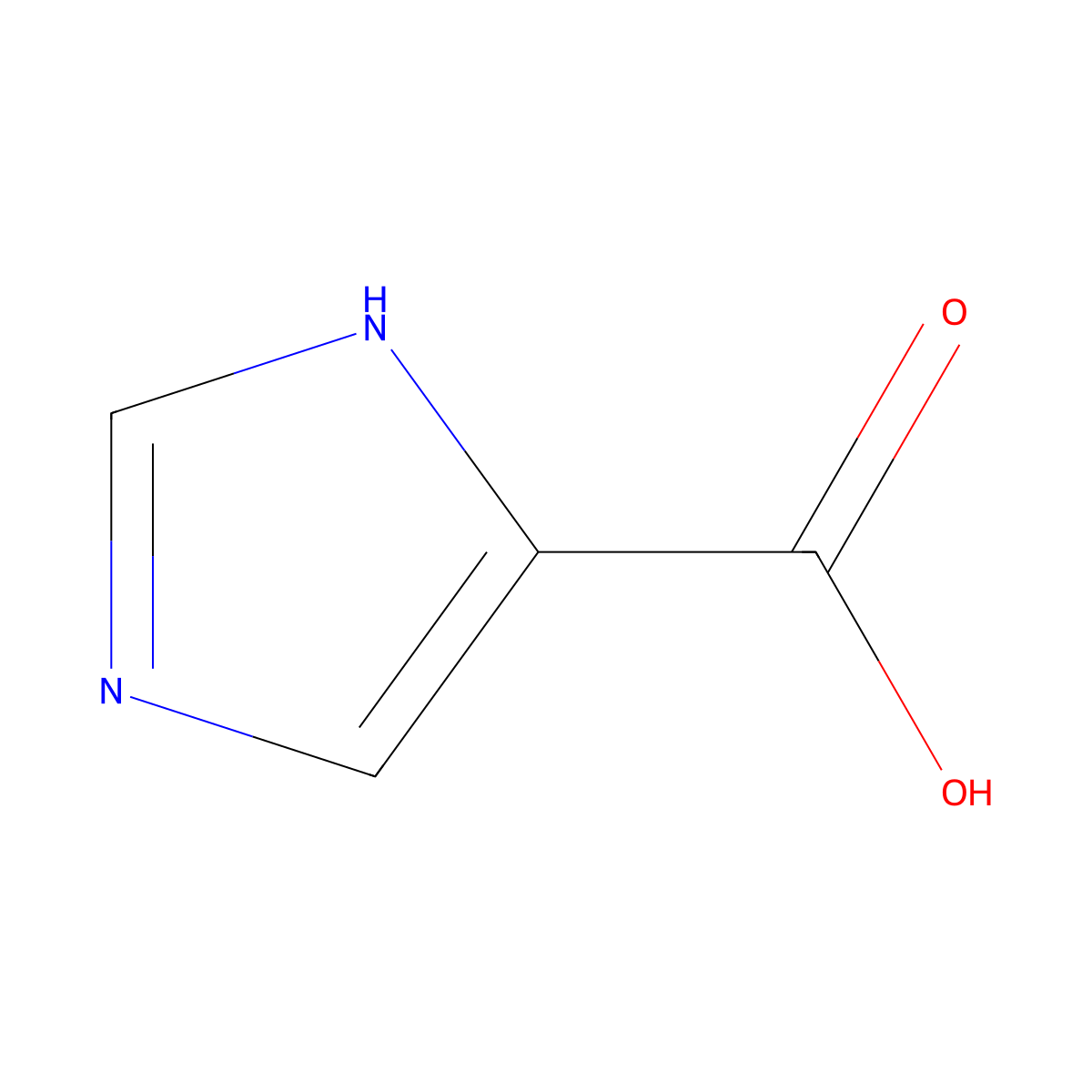 Imidazole-4-carboxylic acid molecular structure, CAS 1072-84-0