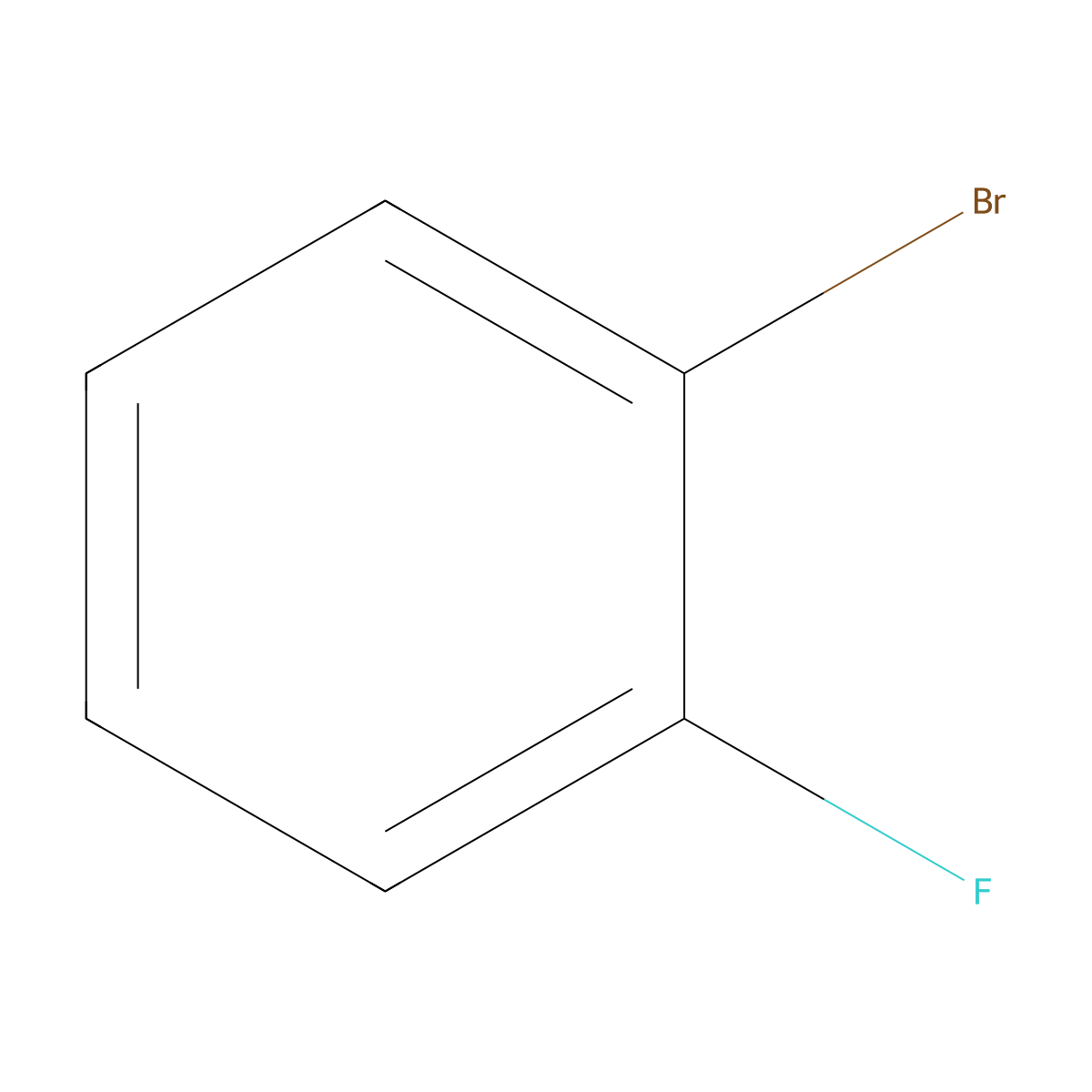 1-Bromo-2-fluorobenzene molecular structure, CAS 1072-85-1