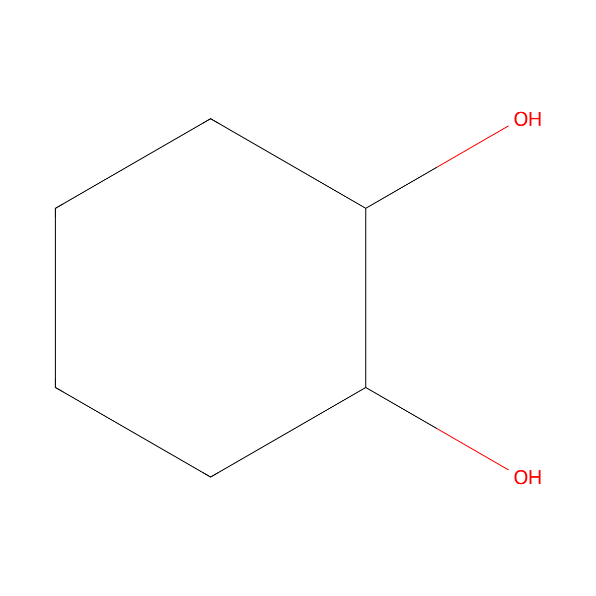 trans-1,2-Cyclohexanediol molecular structure, CAS 1072-86-2