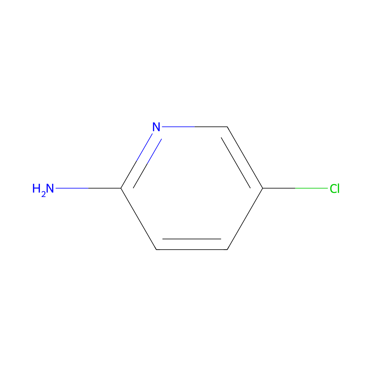 2-Amino-5-chloropyridine molecular structure, CAS 1072-98-6