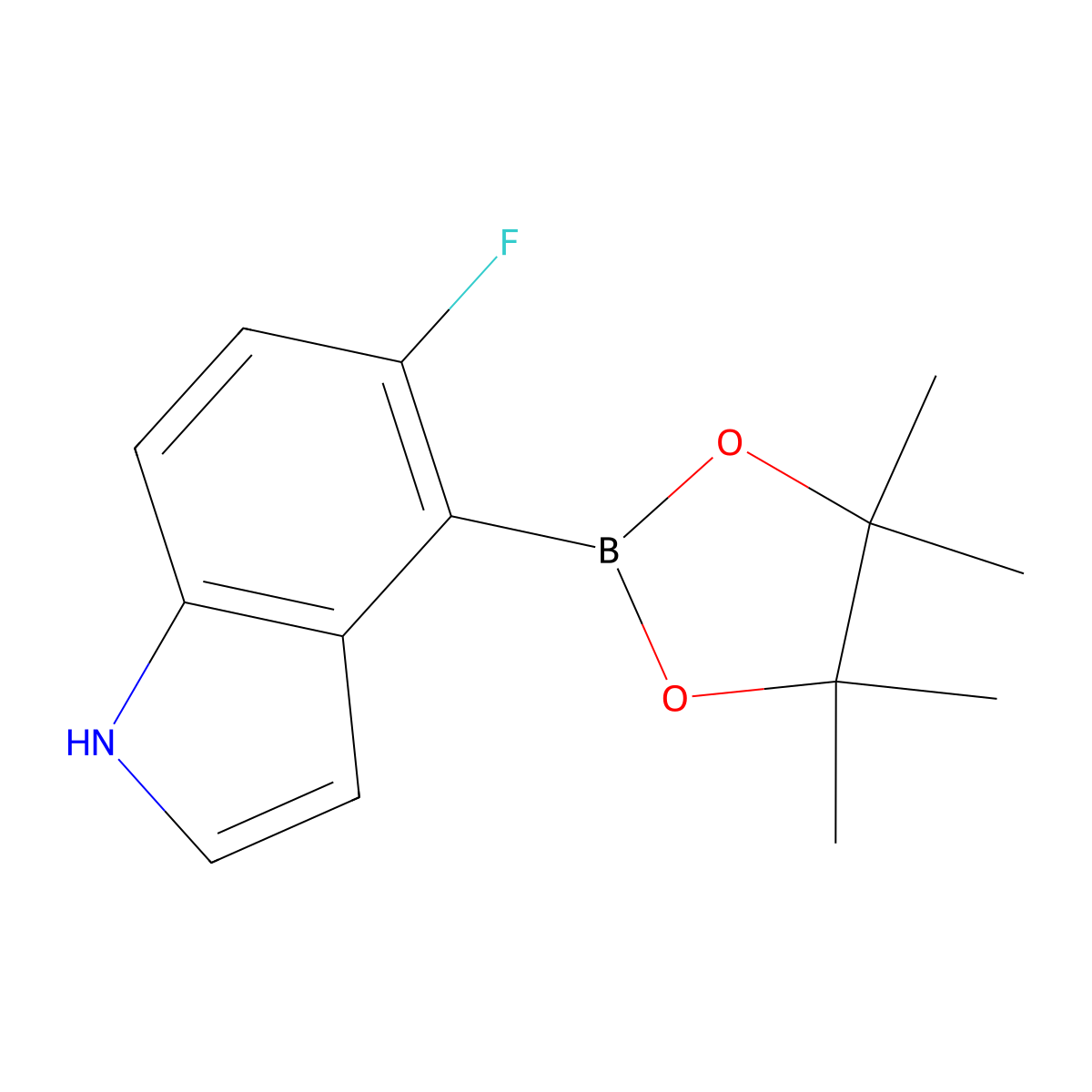 5-Fluoro-1H-indole-4-boronic acid, pinacol ester molecular structure, CAS 1072009-08-5