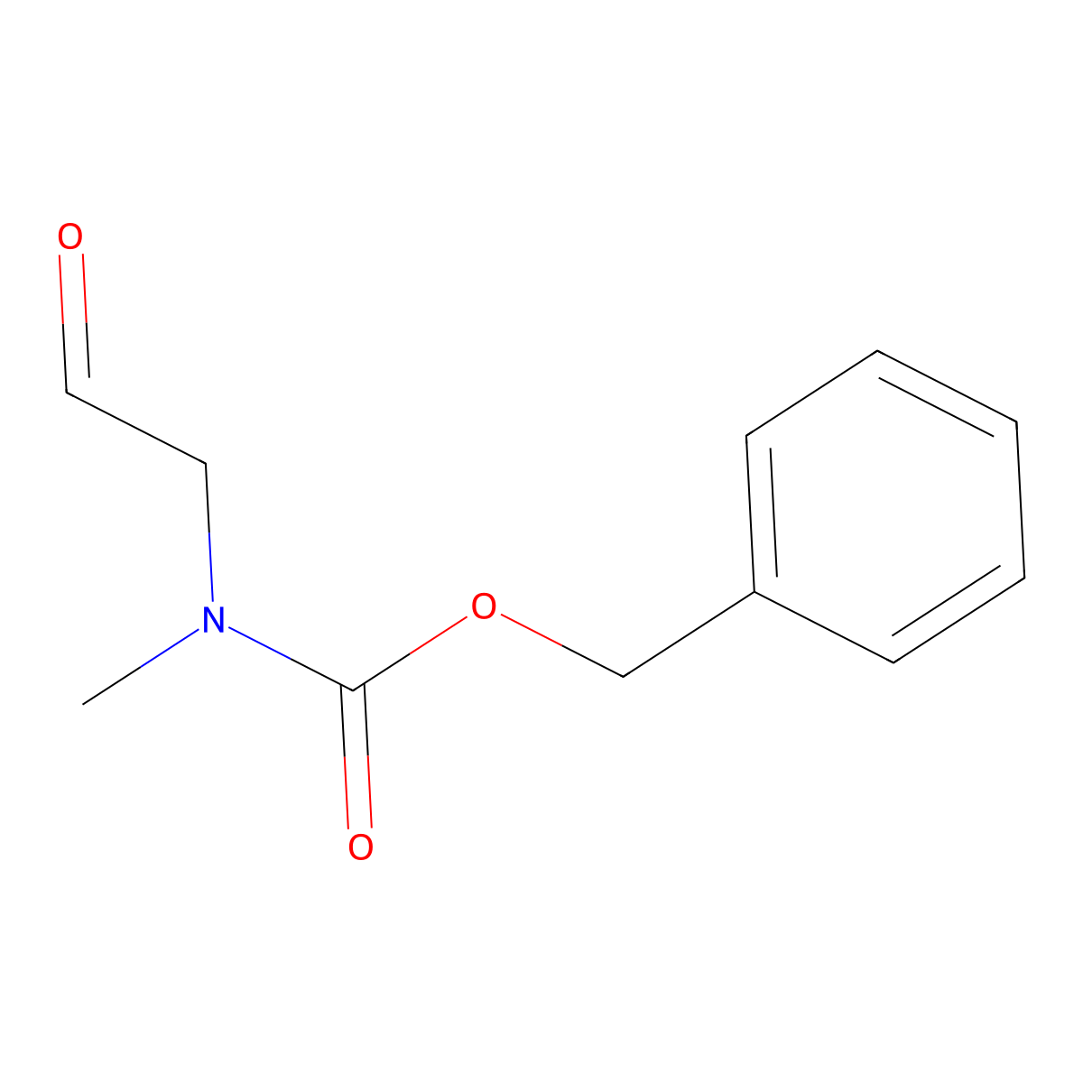 Benzyl N-methyl-N-(2-oxoethyl)carbamate molecular structure, CAS 107201-33-2