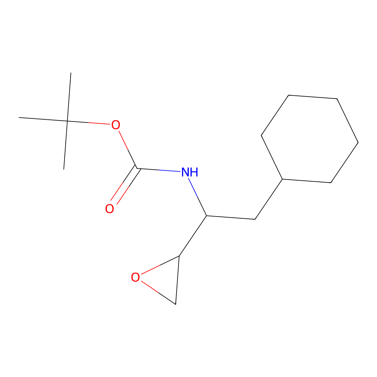 erythro-N-Boc-L-cyclohexylalanine epoxide molecular structure, CAS 107202-62-0