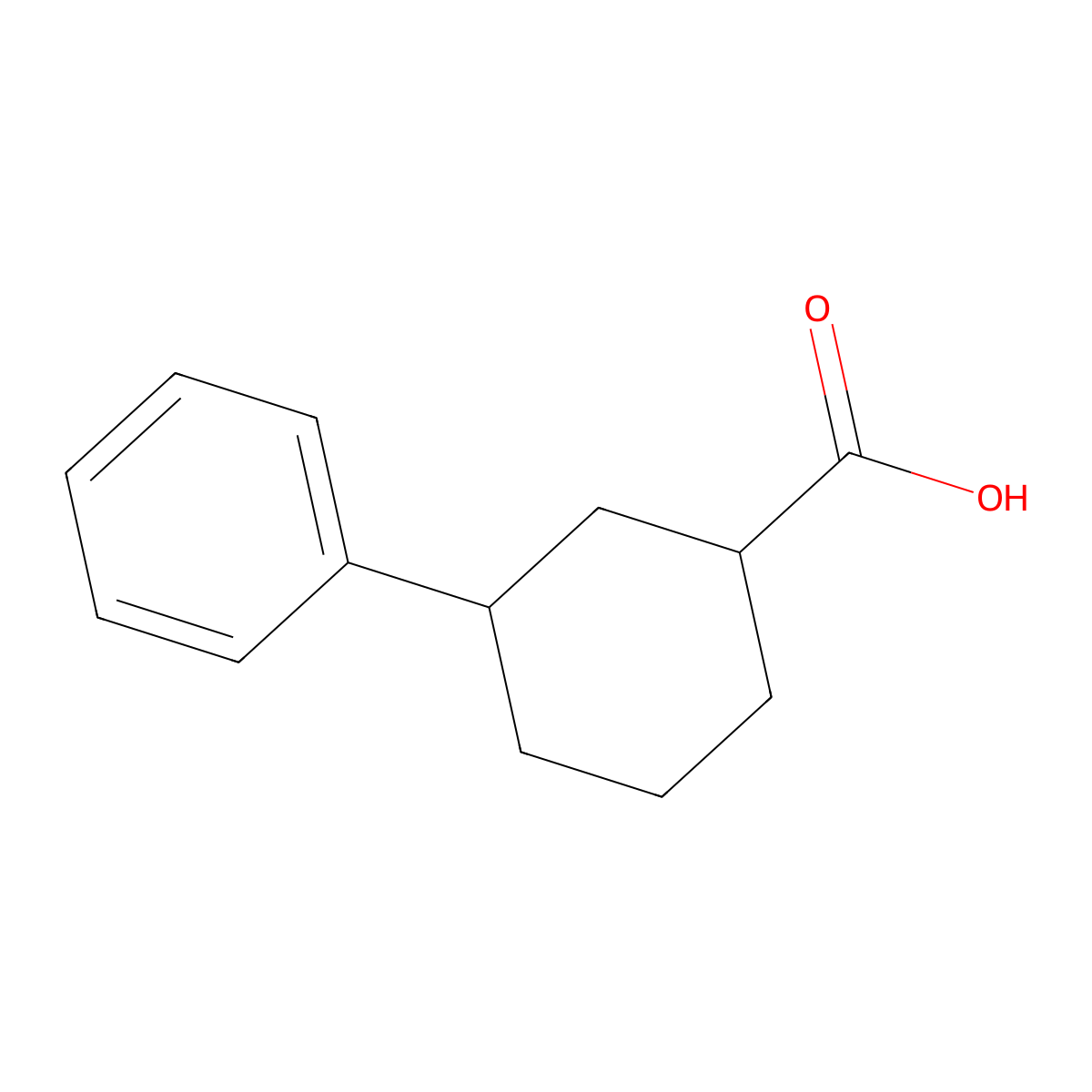 3-phenylcyclohexane-1-carboxylic Acid molecular structure, CAS 107203-07-6