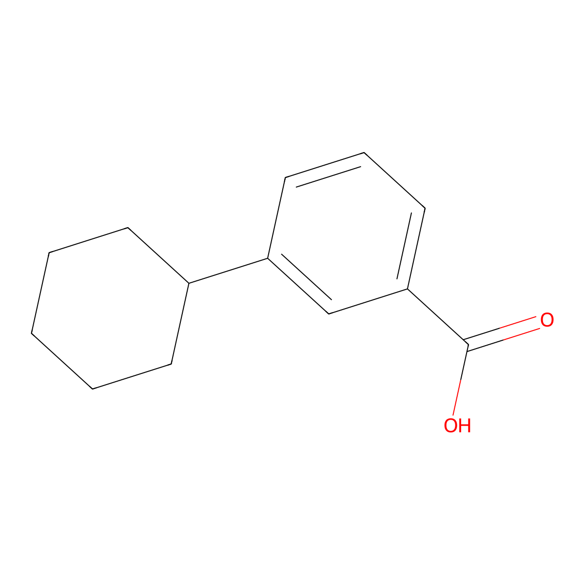 3-Cyclohexylbenzoic acid molecular structure, CAS 107203-42-9