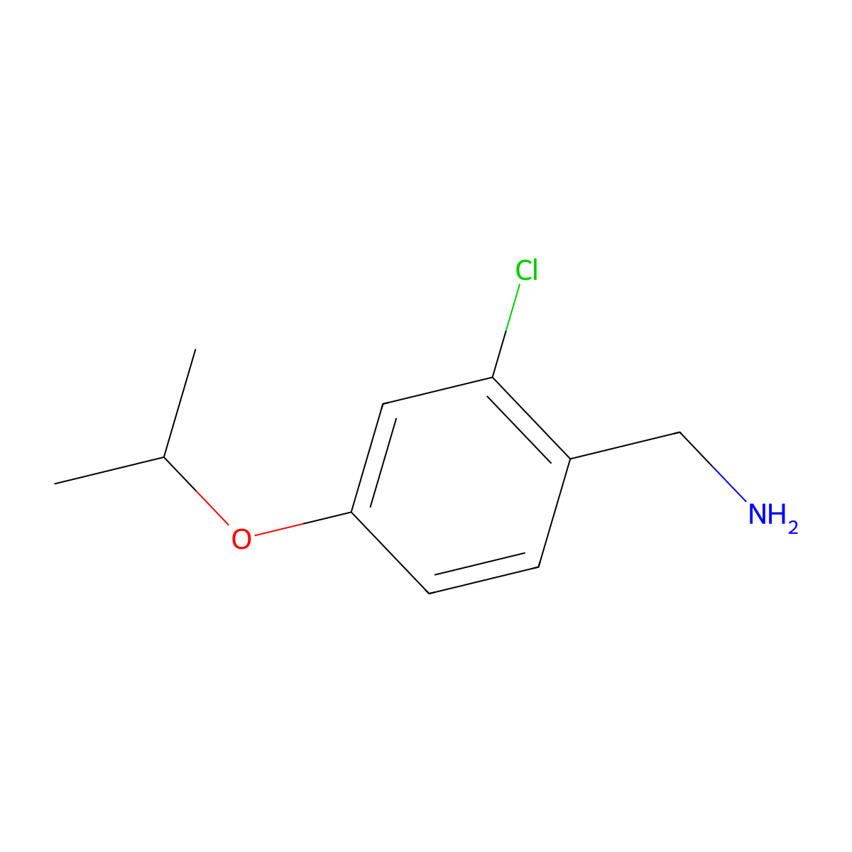 2-Chloro-4-isopropoxy-benzylamine molecular structure, CAS 1072065-14-5