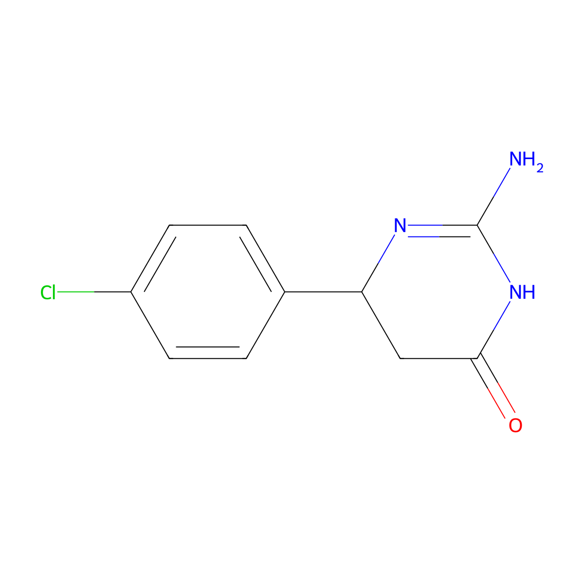 2-Amino-6-(4-chlorophenyl)-3,4,5,6-tetrahydropyrimidin-4-one molecular structure, CAS 1072069-65-8