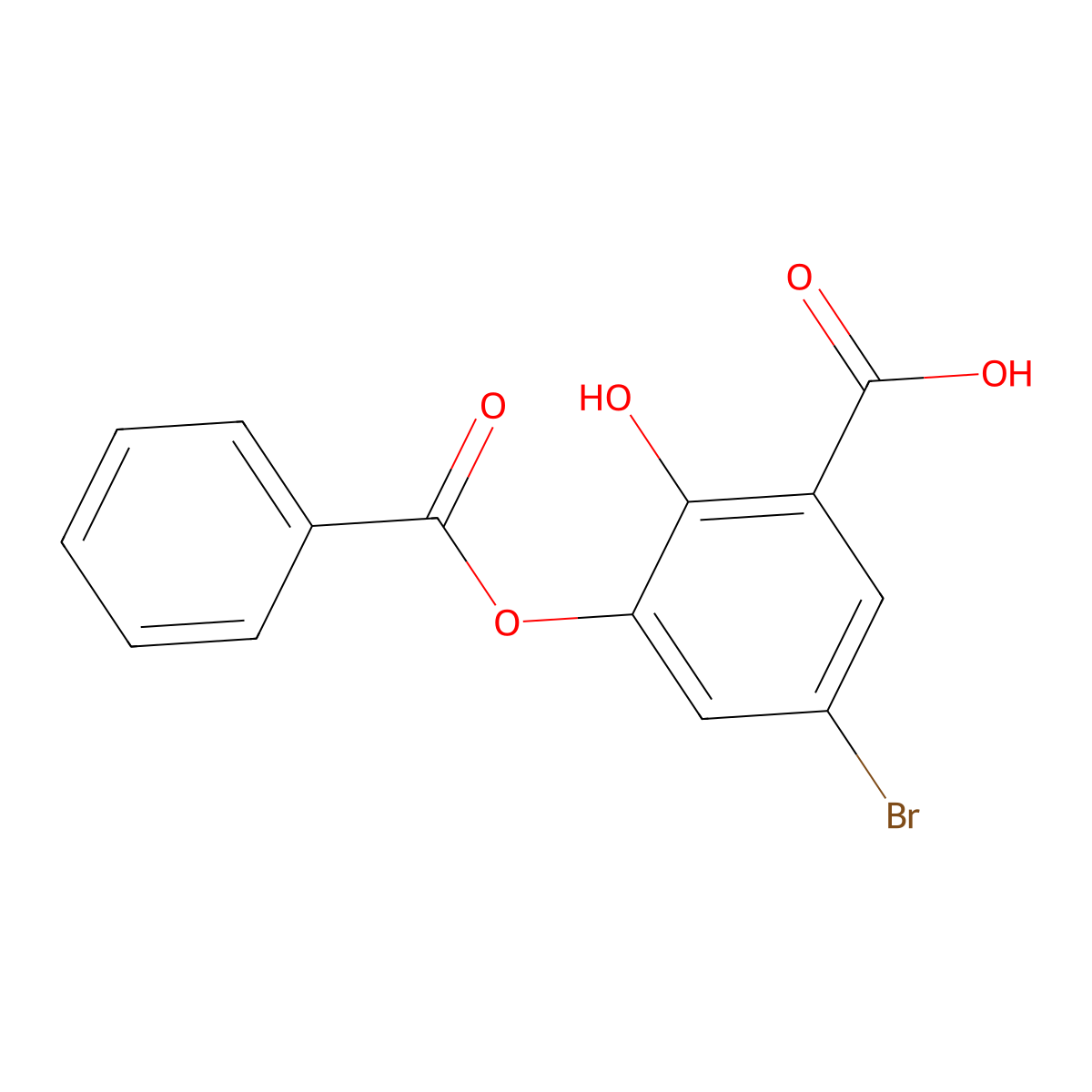 3-(Benzoyloxy)-5-bromo-2-hydroxybenzoic acid molecular structure, CAS 107207-15-8