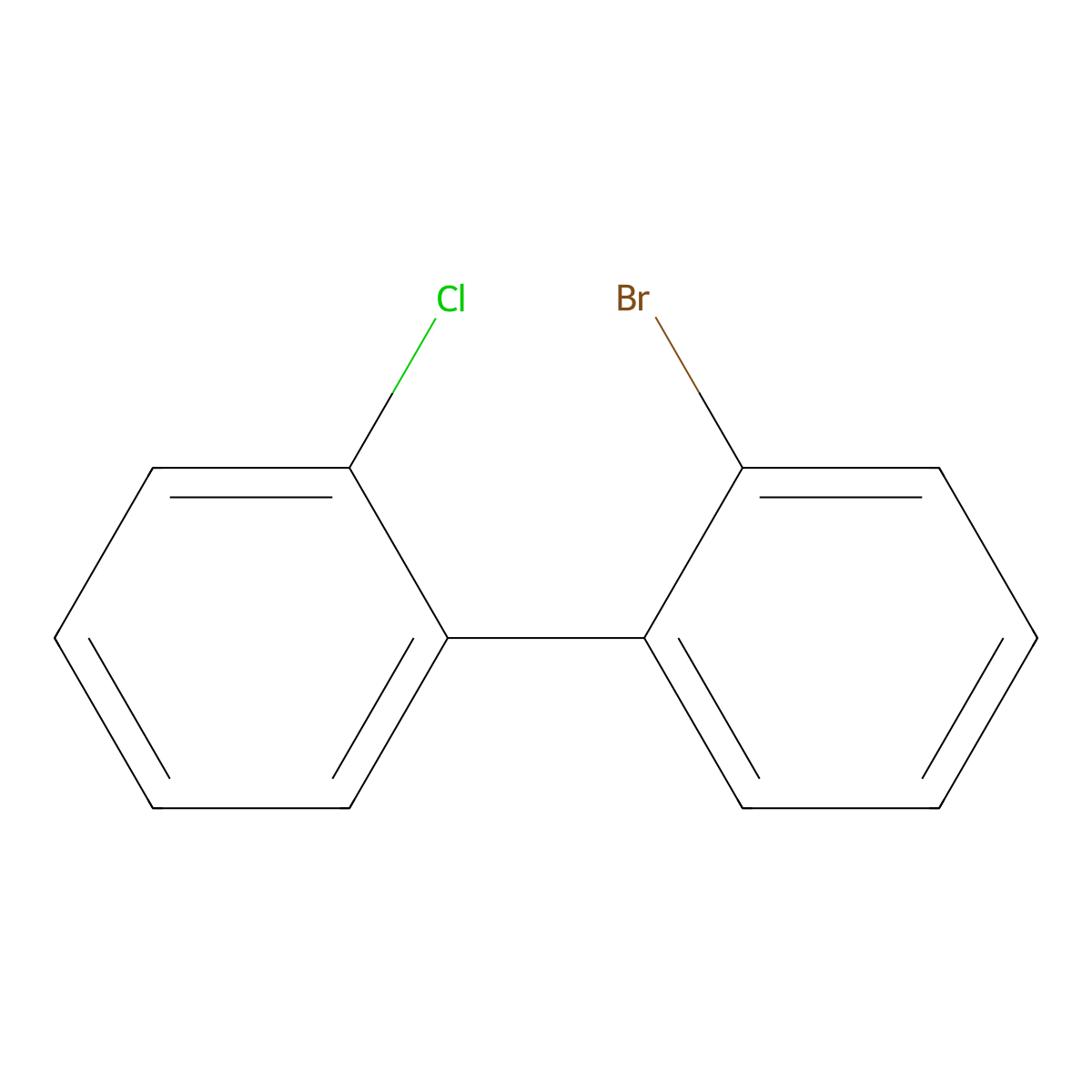 2-Bromo-2'-chloro-1,1'-biphenyl molecular structure, CAS 107208-70-8