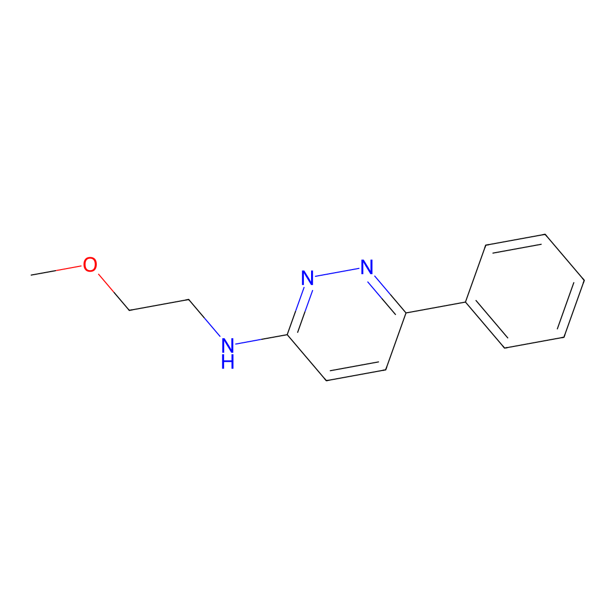 (2-Methoxyethyl)(6-phenylpyridazin-3-yl)amine molecular structure, CAS 107211-19-8