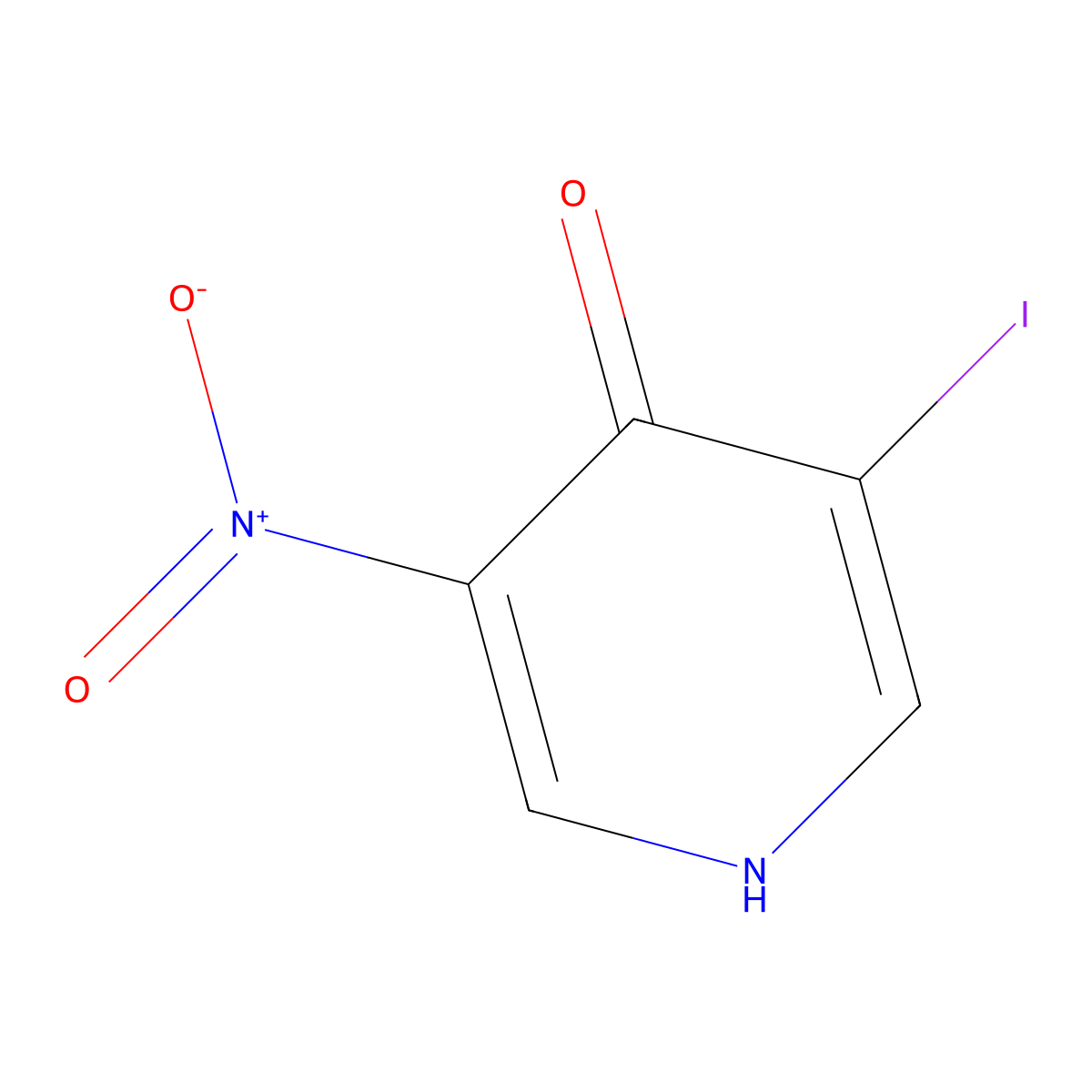 3-Iodo-5-nitropyridin-4(1H)-one molecular structure, CAS 1072140-97-6