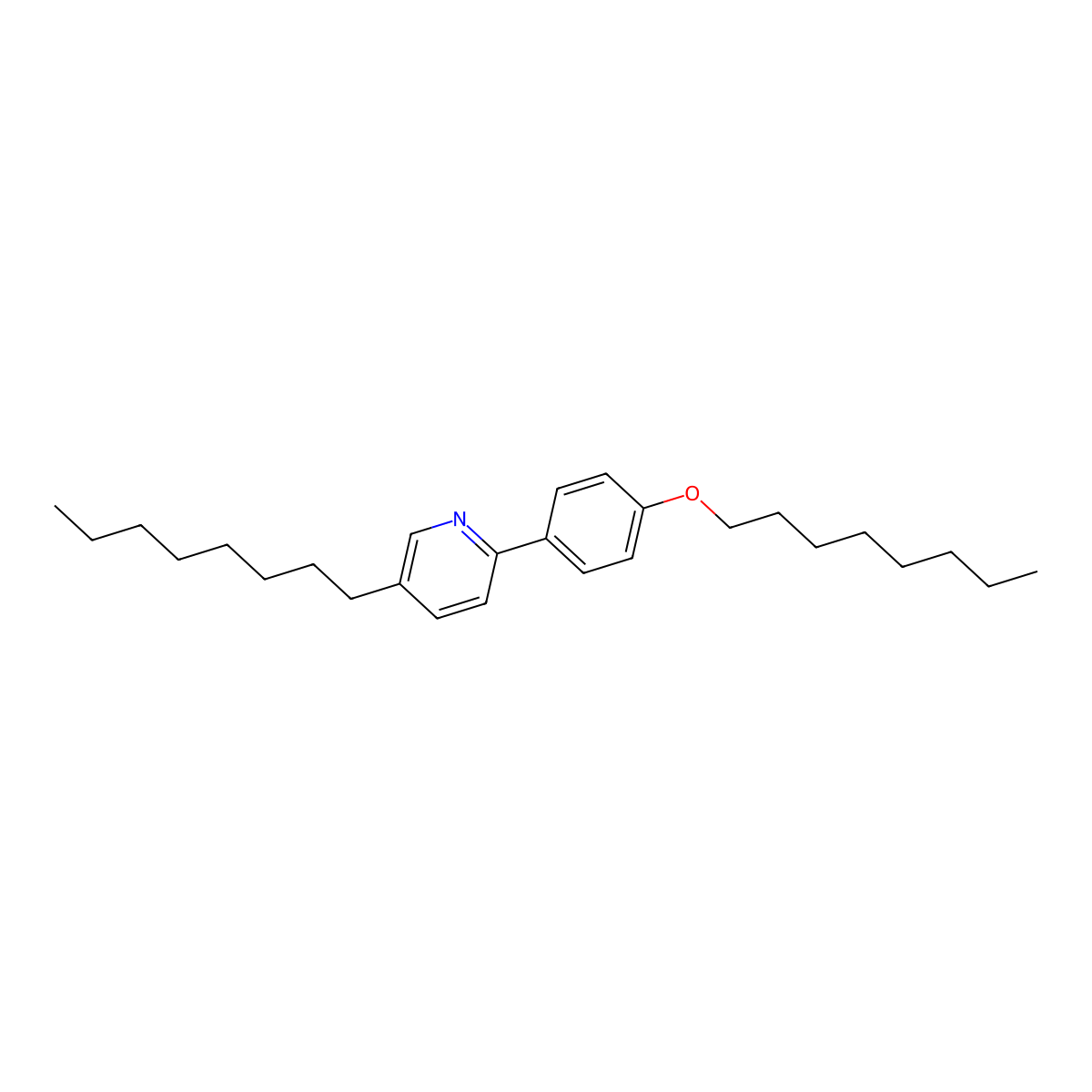Pyridine, 5-octyl-2-[4-(octyloxy)phenyl]- molecular structure, CAS 107215-61-2
