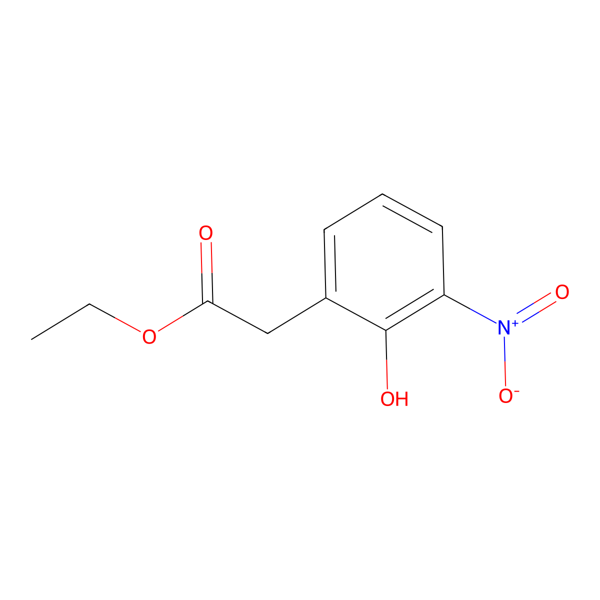 Ethyl 2-(2-hydroxy-3-nitrophenyl)acetate molecular structure, CAS 1072150-21-0
