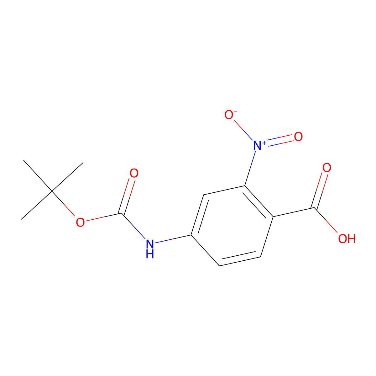 4-{[(Tert-butoxy)carbonyl]amino}-2-nitrobenzoic acid molecular structure, CAS 1072161-24-0