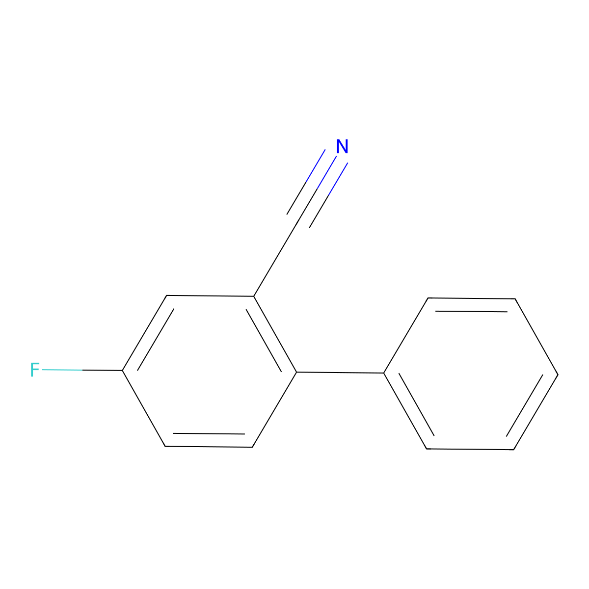 4-Fluoro[1,1'-biphenyl]-2-carbonitrile molecular structure, CAS 1072206-95-1