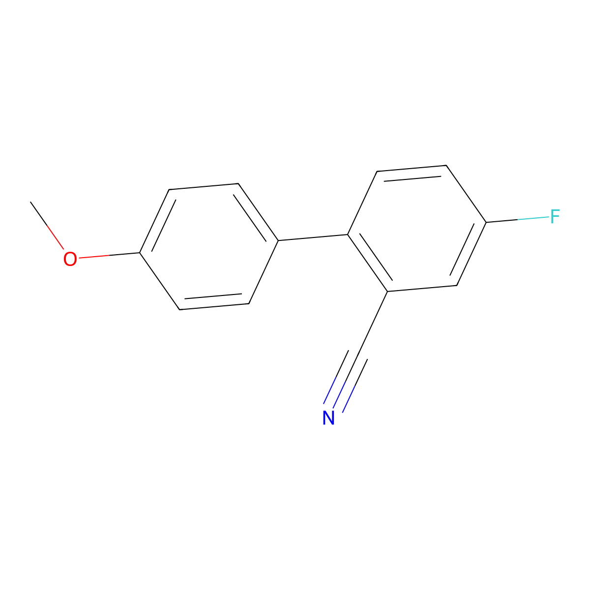 4-Fluoro-4'-methoxy[1,1'-biphenyl]-2-carbonitrile molecular structure, CAS 1072206-99-5