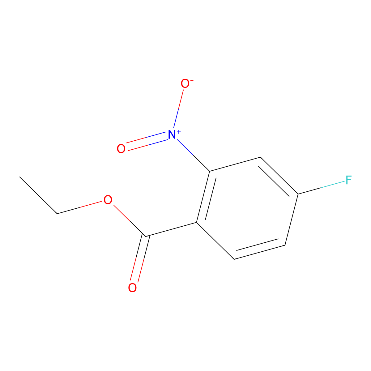 Ethyl 4-fluoro-2-nitrobenzoate molecular structure, CAS 1072207-10-3