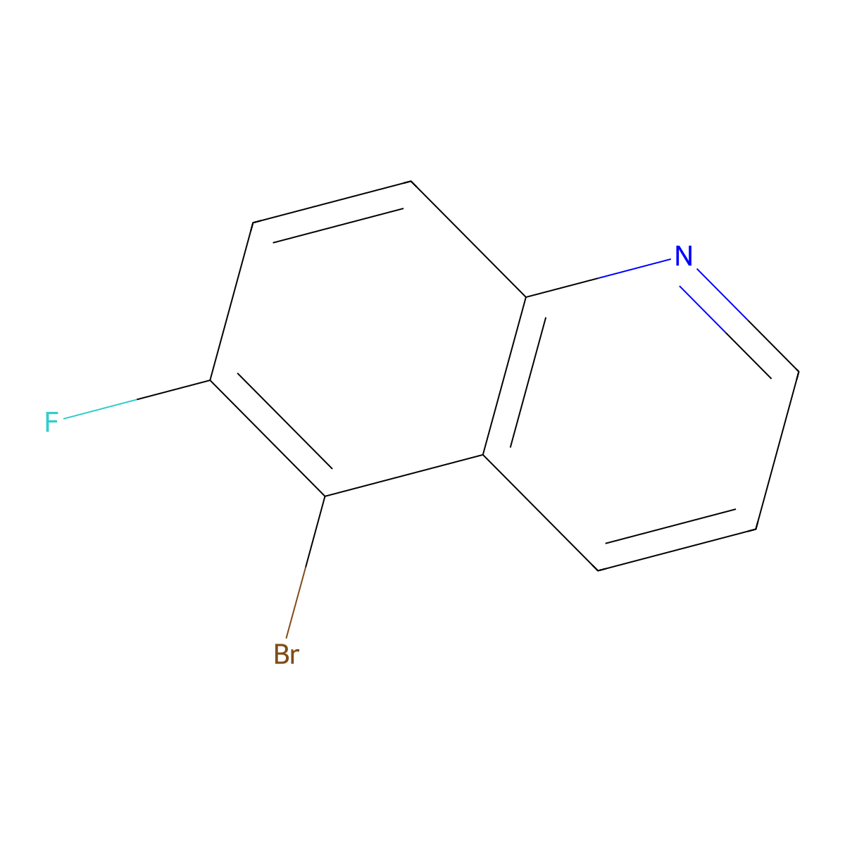 5-Bromo-6-fluoroquinoline molecular structure, CAS 107224-21-5