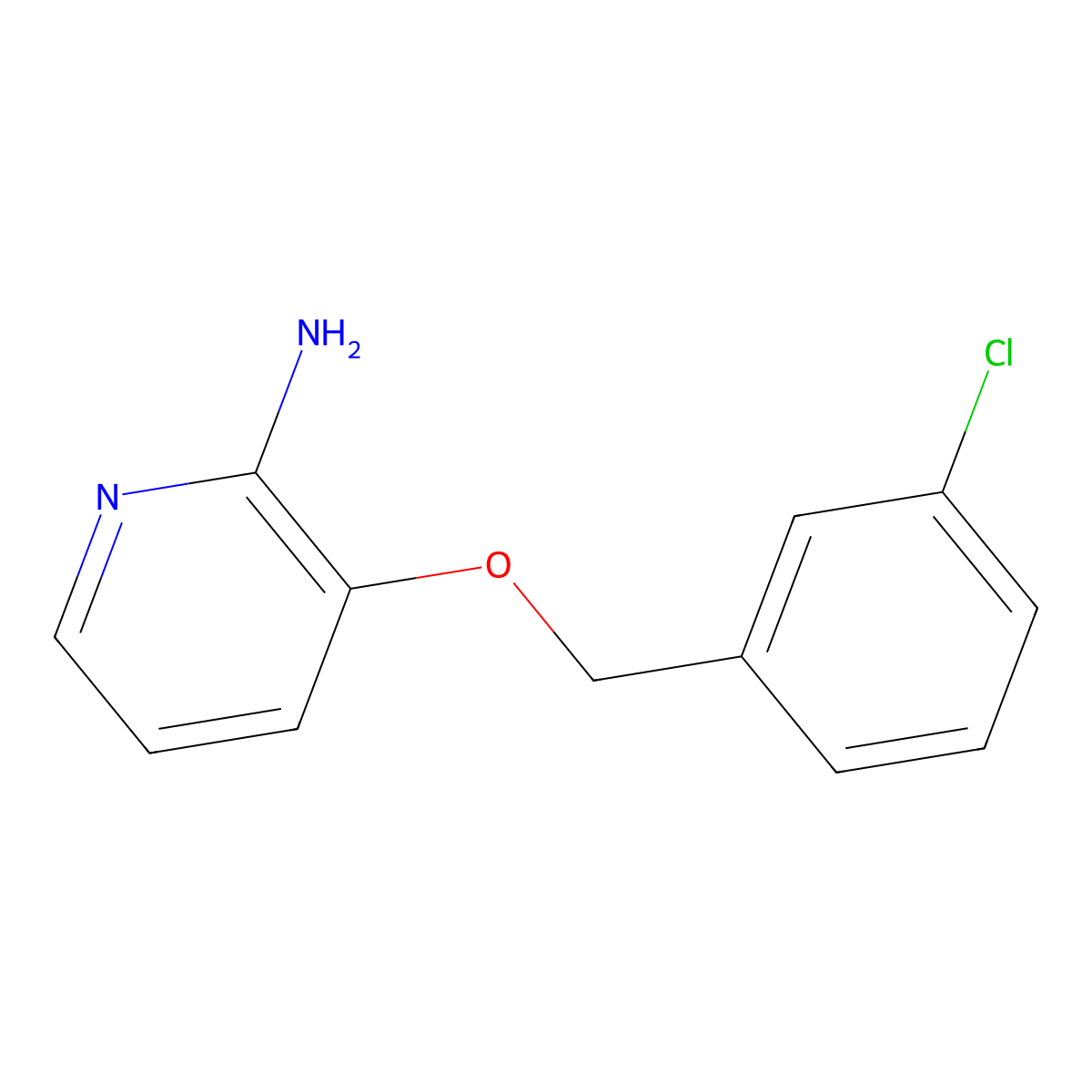 3-[(3-Chlorophenyl)methoxy]pyridin-2-amine molecular structure, CAS 107229-62-9
