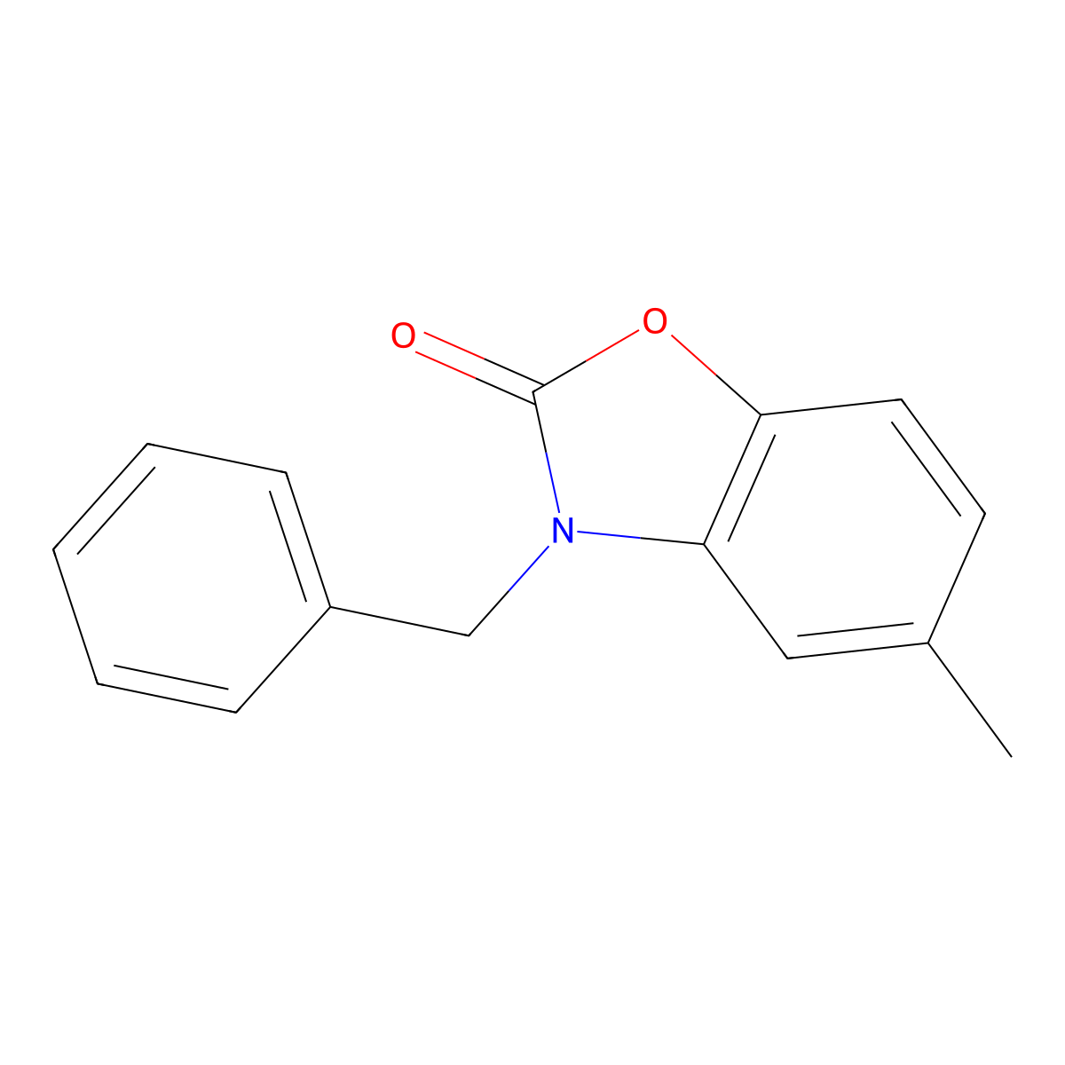 3-Benzyl-5-methyl-3H-benzooxazol-2-one molecular structure, CAS 107235-17-6