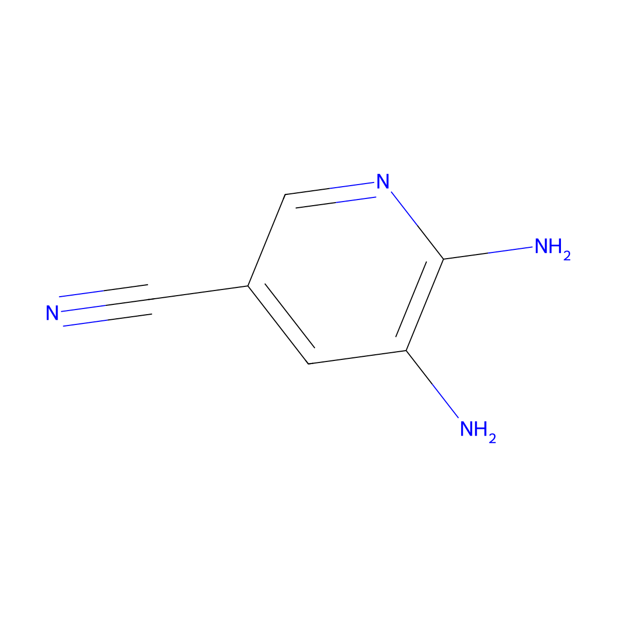 5,6-Diaminopyridine-3-carbonitrile molecular structure, CAS 107238-27-7