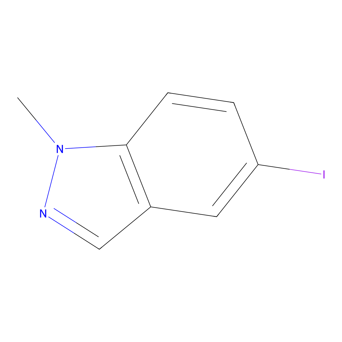 5-Iodo-1-methyl-1H-indazole molecular structure, CAS 1072433-59-0