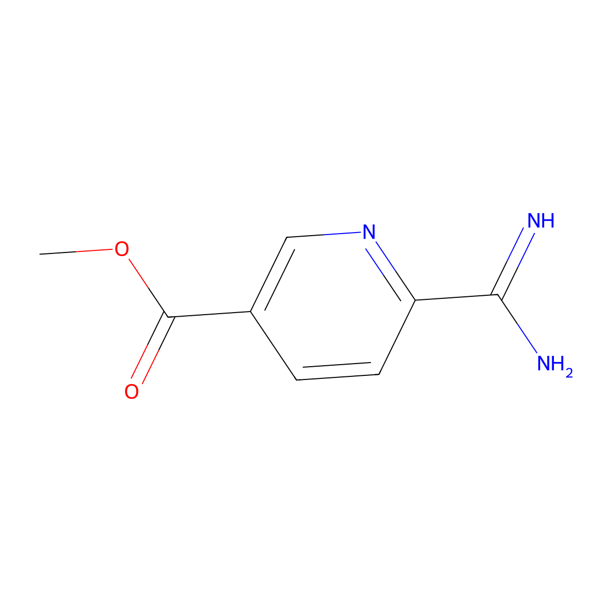 Methyl 6-carbamimidoylpyridine-3-carboxylate molecular structure, CAS 1072438-86-8