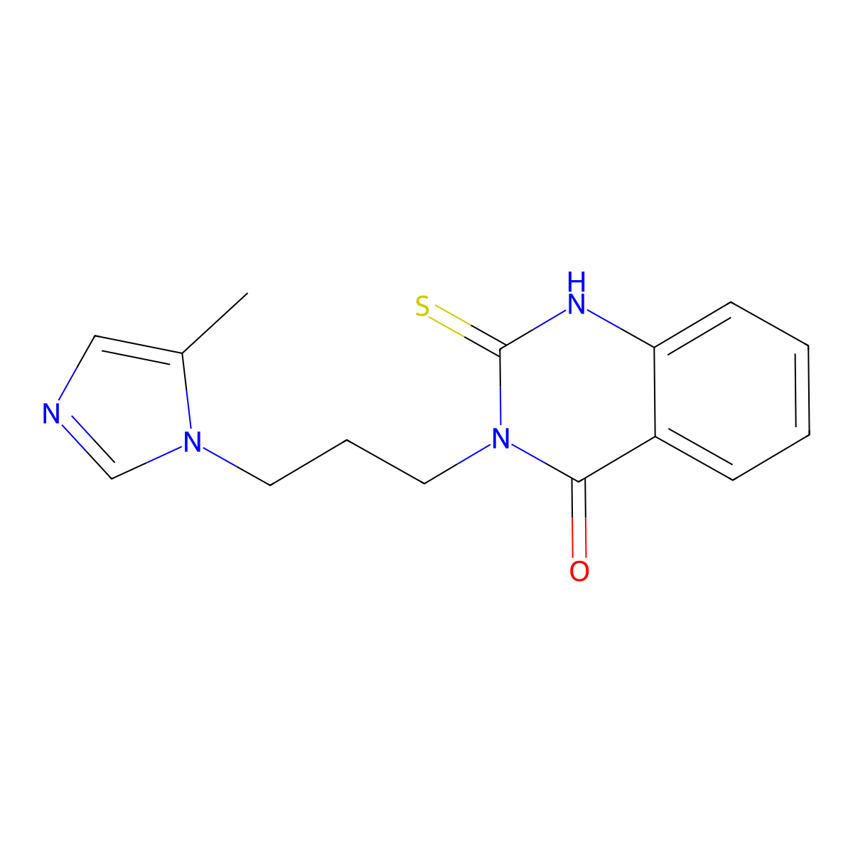 3-[3-(5-methyl-1H-imidazol-1-yl)propyl]-2-sulfanylidene-1,2,3,4-tetrahydroquinazolin-4-one molecular structure, CAS 1072441-36-1