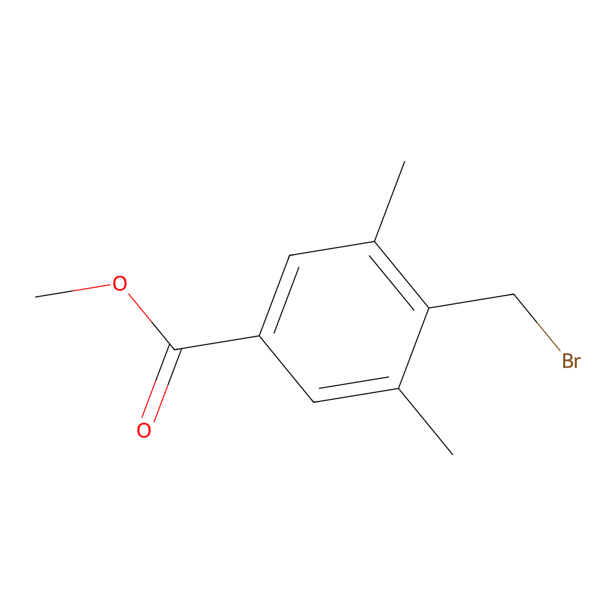 Methyl 4-(bromomethyl)-3,5-dimethylbenzoate molecular structure, CAS 1072447-17-6