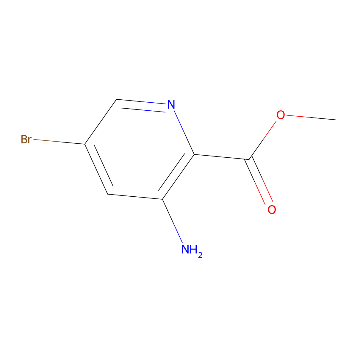 Methyl 3-amino-5-bromopicolinate molecular structure, CAS 1072448-08-8