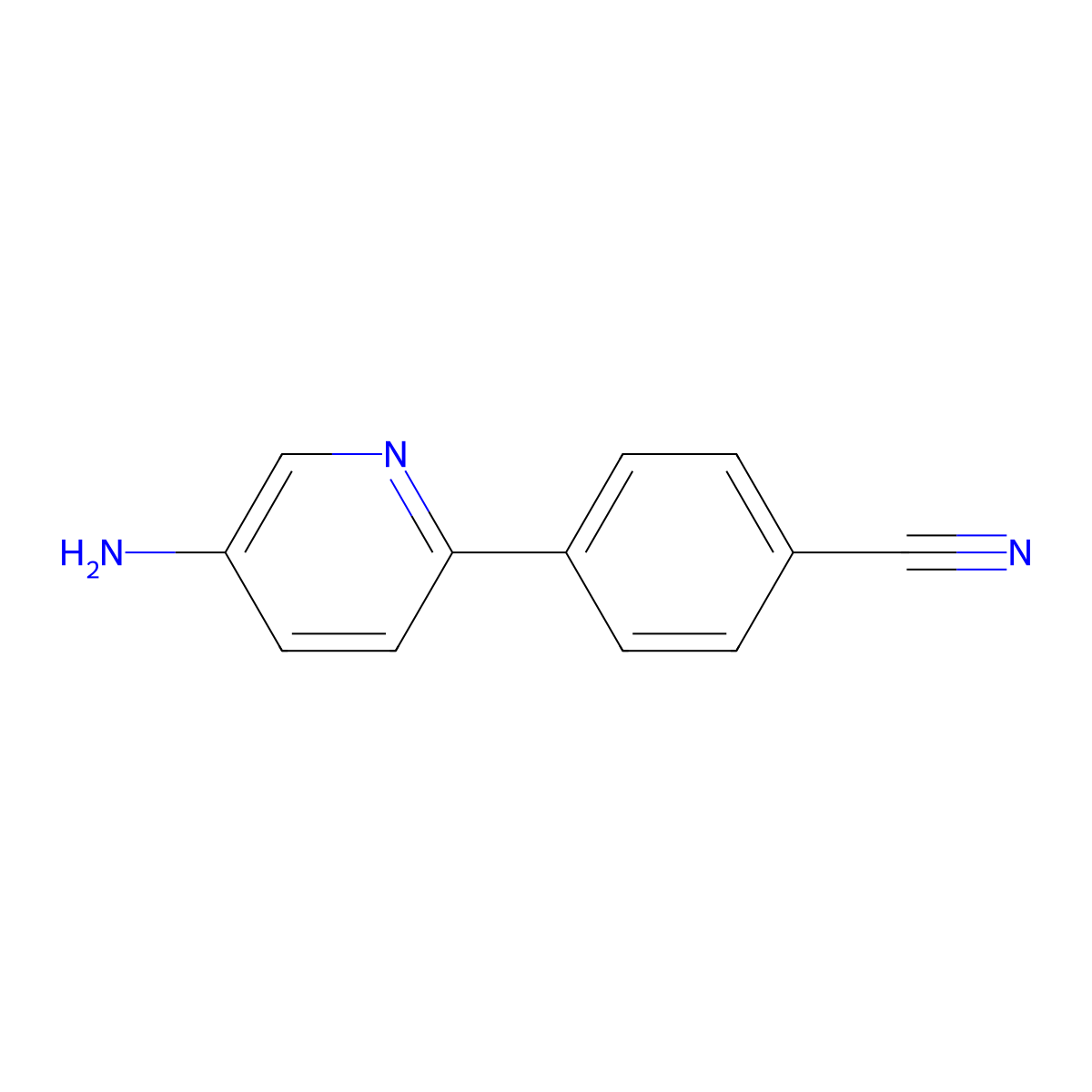 4-(5-Aminopyridin-2-yl)benzonitrile molecular structure, CAS 1072448-09-9